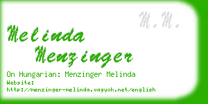 melinda menzinger business card